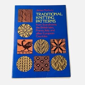 Traditional Knitting Patterns From Scandinavia Norbury James Paperback 1973 Vtg